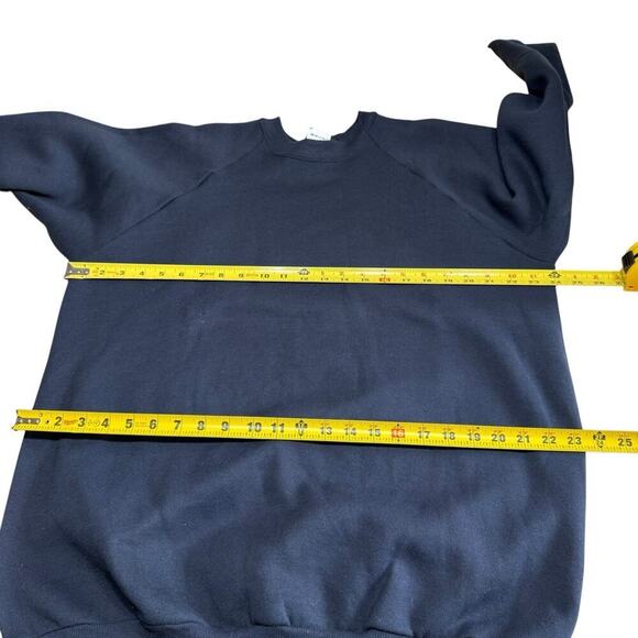 Vtg 80s 90s Sweatshirt Fruit Of The Look 50/50 Made In The USA Black XL Unisex - Picture 5 of 7